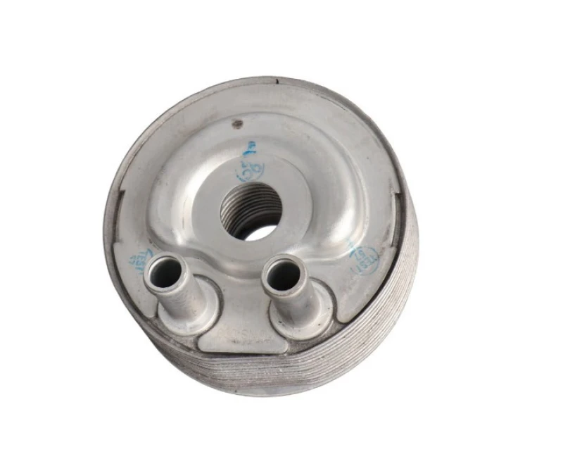 Image of NISSENS 90719 Oil Cooler with gaskets/seals, without filter Aluminium Oil Cooler,engine oil (469)