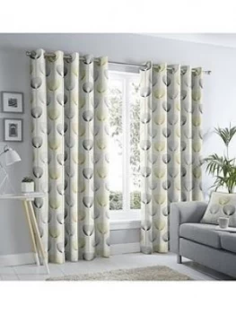 Image of Fusion Delta Lined Eyelet Curtains