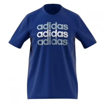 Image of adidas QT T Shirt Mens - Blue Repeat