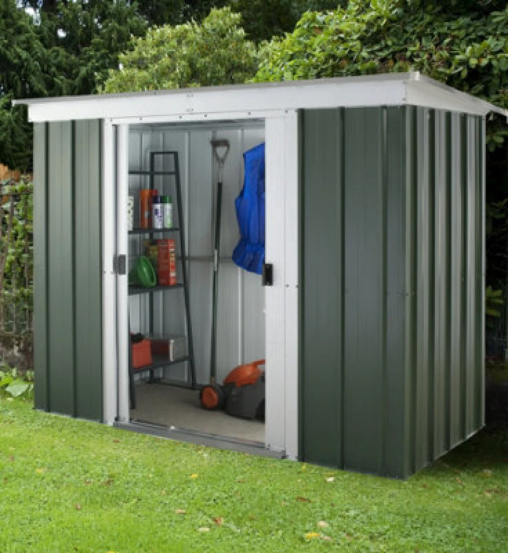 Image of 10' x 4' Yardmaster Emerald Pent Metal Shed (2.98m x 1.19m)
