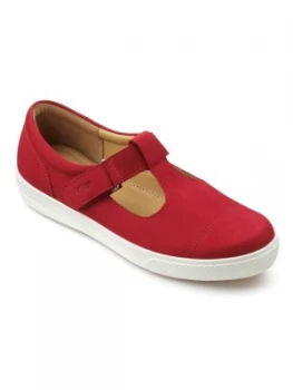 Image of Hotter Lily casual t bar shoes Crimson
