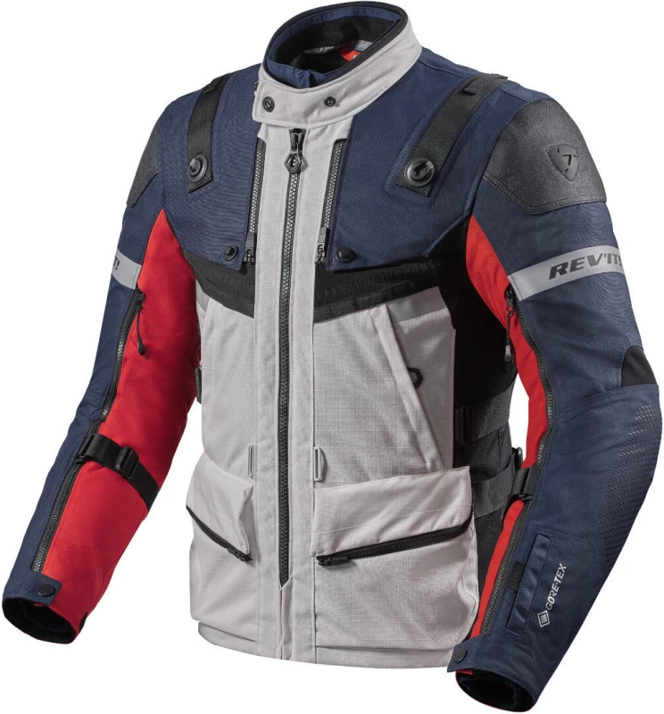 Image of Revit Defender 3 GTX Motorcycle Textile Jacket, red-blue, Size 3XL for Men