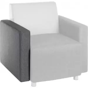 Image of Teknik Office Cube Modular Reception chair arm in Grey fabric