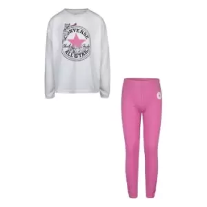 Image of Converse Top And Leggings Set Infant Girls - Pink