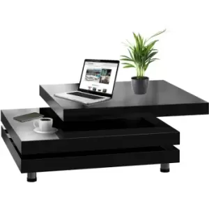 Image of Casaria Coffee Table High Gloss Black 76x76 cm