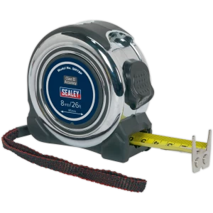 Image of Sealey Professional Tape Measure Imperial & Metric 26ft / 8m 25mm
