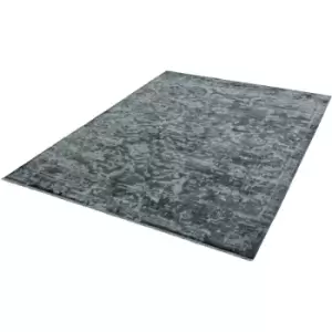 Image of Asiatic - Zehraya ZE07 Charcoal Abstract 200cm x 290cm Rectangle - Grey and Black