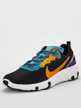 Image of Nike Renew Element 55 Premium Junior Trainers - Black/Yellow