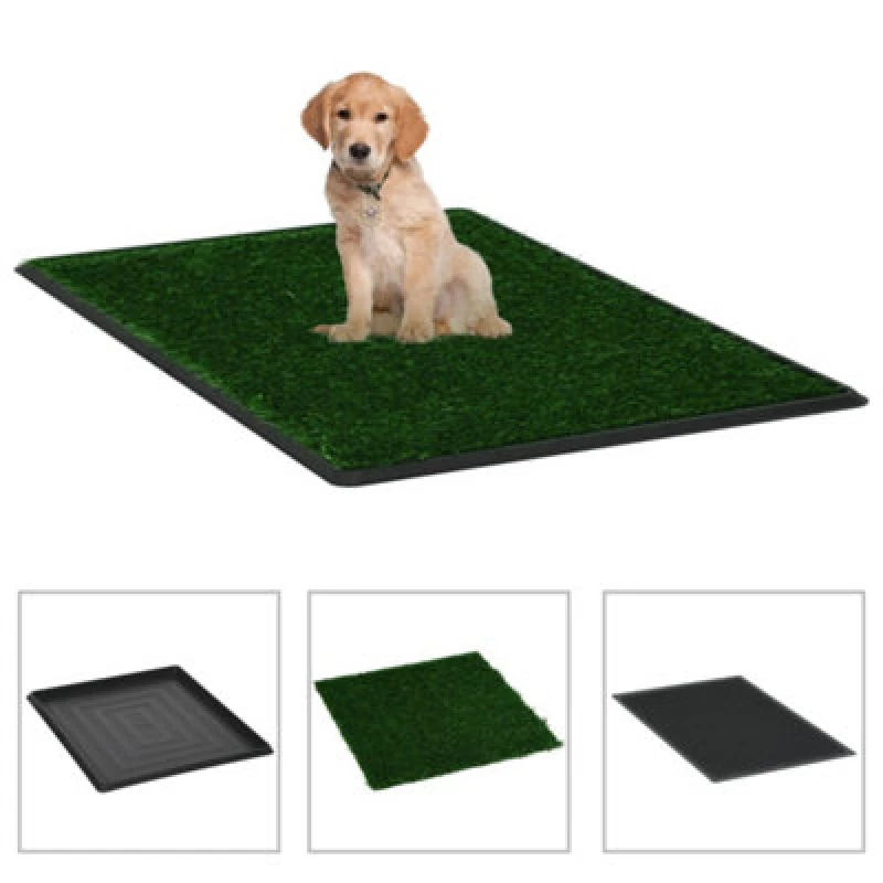 Image of VIDAXL Vidaxl - Pet Toilet with Tray & Faux Turf Green 64x51x3cm wc 8719883667386