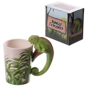 Image of Rainforest Decal Chameleon Ceramic Mug