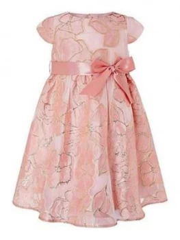 Image of Monsoon Baby Girls Chelsea Jacquard Dress - Pink