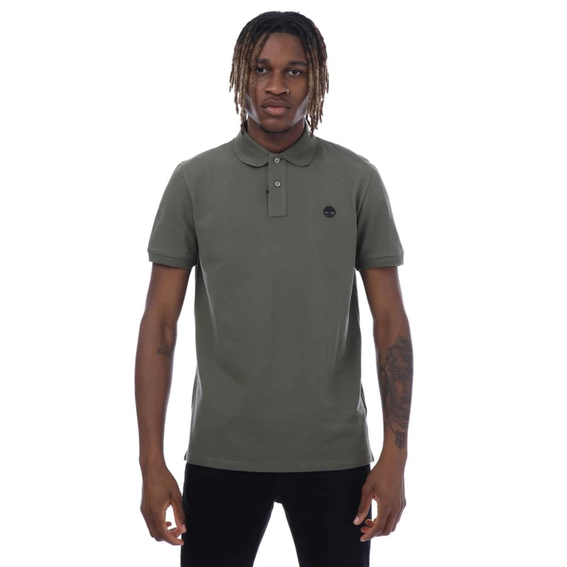 Image of Timberland Millers River Pique Polo Shirt - Green Green S
