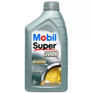Image of 6 x Mobil Super 3000 X1 5W-40 Fully Synthetic 1L Car Engine Oil Lubricant 151165