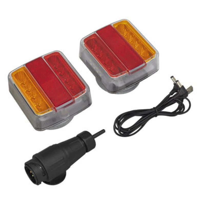 Image of Sealey 2 Piece Wireless 13 Pin SMD LED Trailer Light Set TB183LEDW