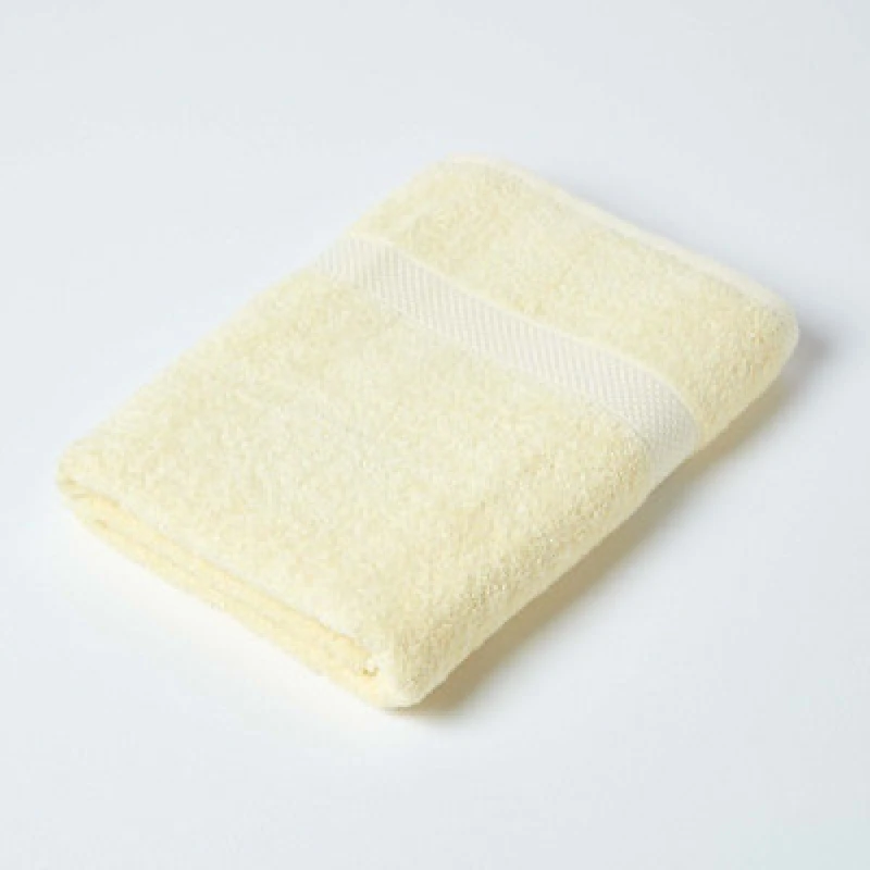 Image of Homescapes Turkish Cotton Bath Towel, Yellow