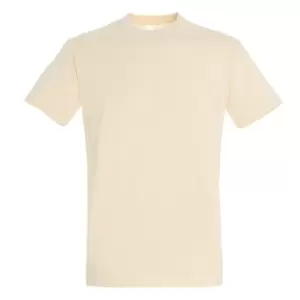 Image of SOLS Mens Imperial Heavyweight Short Sleeve T-Shirt (S) (Cream)