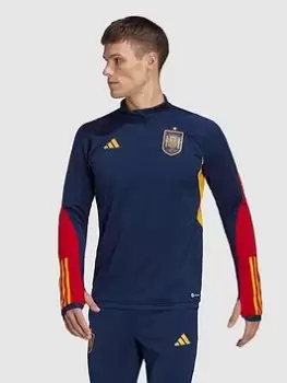 Image of adidas Spain 22/23 On Pitch Training Top, Navy, Size L, Men