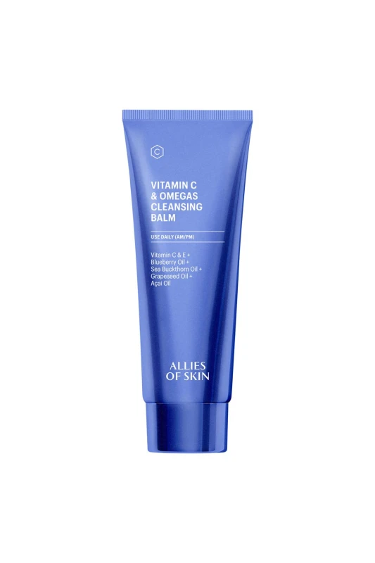 Image of Allies of Skin Vitamin C & Omegas Cleansing Balm - 100ml - 8-Oil Complex - Face the Future