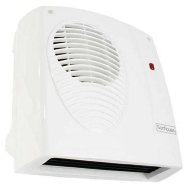 Image of Sunhouse 'SDF2E' Wall Mounted Downflow Bathroom Fan Heater 2kW White