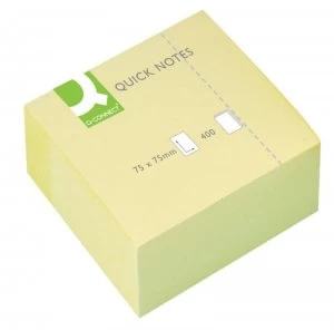 Image of Q Connect Quick Sticky Nt 75x75 Cubmm Yl