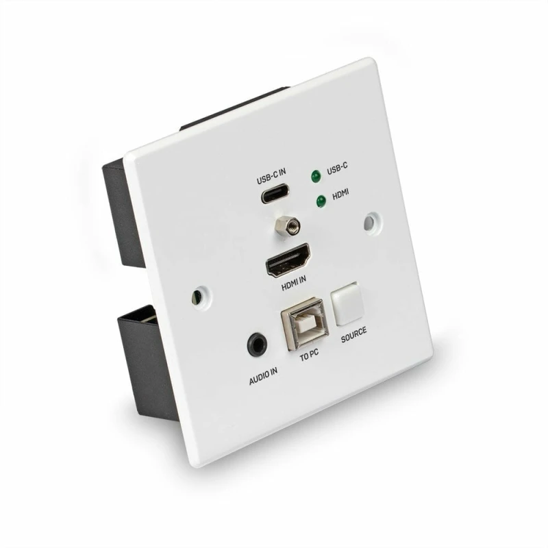 Image of Lindy 150m Cat.6 HDMI 4K60 & Type C HDBaseT UK Wall Plate KVM Exte