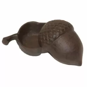 Image of HOMESCAPES Brown Hollow Acorn Key Keeper Cast Iron - Brown
