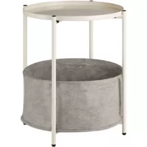 Image of Tectake - Bedside table Canterbury - lamp table, side table, small side table - cream - cream