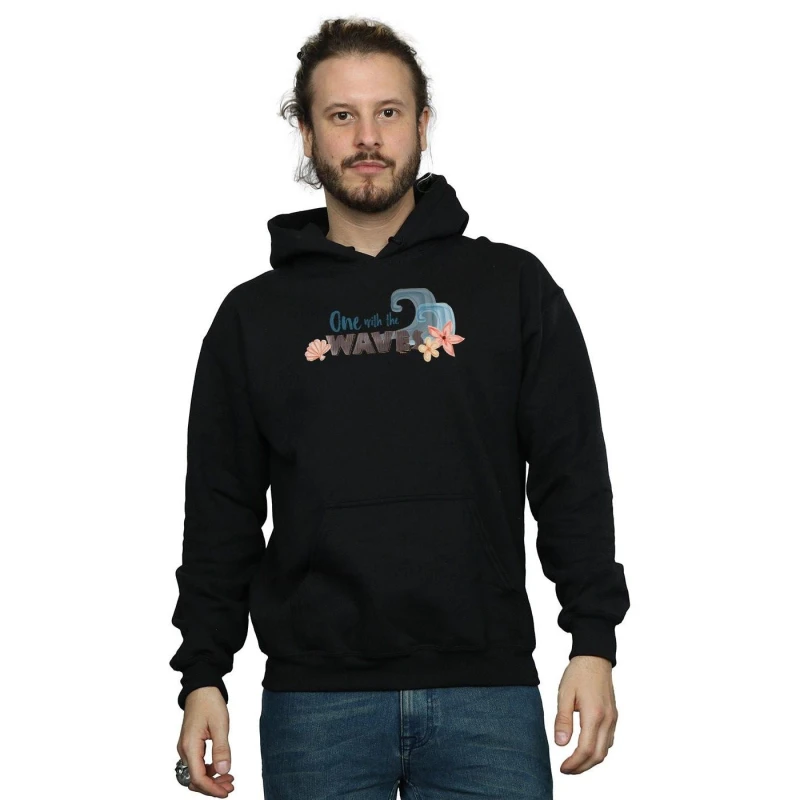 Image of Disney Men Moana One With The Waves Hoodie in Black Size: Small Black S Male 5057955982375