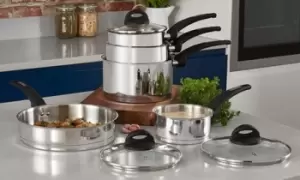 Image of Tower Five Piece Stainless Steel Cookware Pan Set