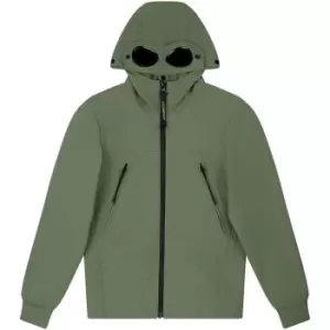 Image of CP COMPANY Boys Softshell Goggle Hooded Jacket - Blue