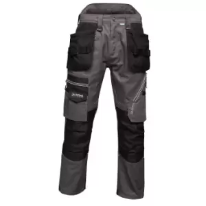 Image of Regatta Mens Execute Holster Premium Work Trousers (30R) (Iron)