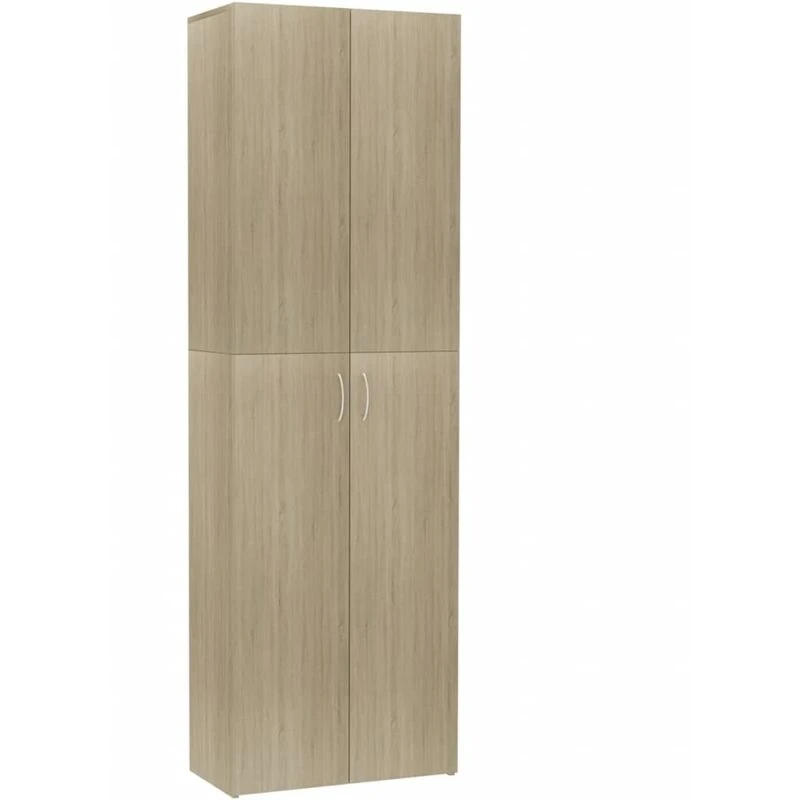 Image of vidaXL Office Cabinet Sonoma Oak Chipboard Filing Folder Storage Organiser