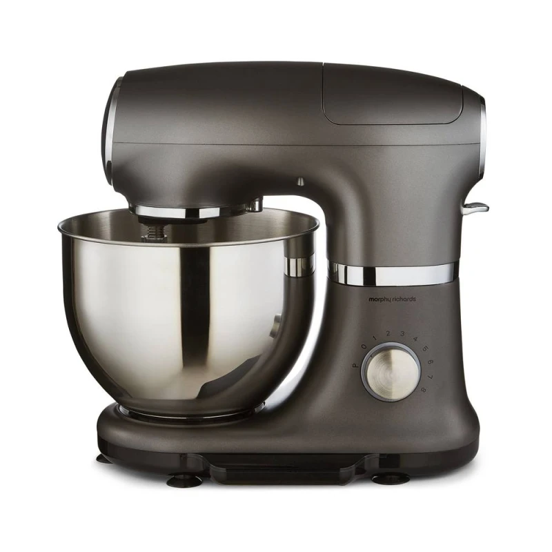 Image of Morphy Richards 8 Speed Stand Mixer with Integrated Scales & Timer in Dark Grey Dark Grey Unisex
