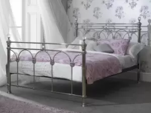 Image of Sareer Sonita 5ft King Size Chrome Metal Bed Frame