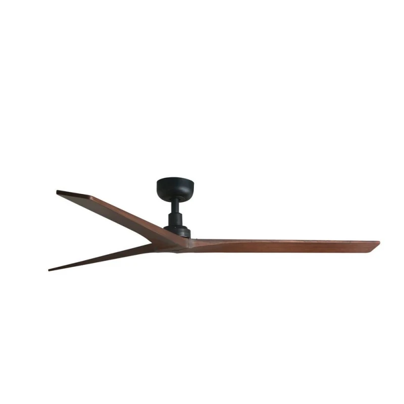 Image of Netlighting Klim Large Black Walnut DC Ceiling Fan 6 Speed Black Unisex