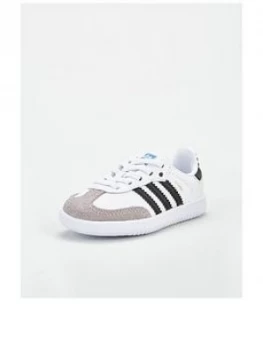 Image of adidas Originals SAMBA OG EL Infant Trainer, Ftwr White, Size 6