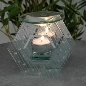 Image of Mirror Glass Raindrop Design Oil Burner