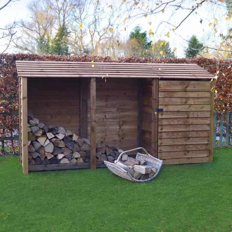 Image of Rutland County Garden Furniture Ltd Empingham 6ft Tool Store - L75 x W340 x H180cm - Rustic Brown Brown Unisex