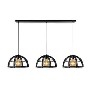 Image of Dikra Modern Bar Pendant Light - Ø40cm - 3xE27 - Black