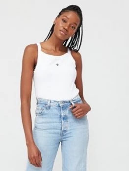 Image of Converse Core High Neck Tank - White, Size S, Women
