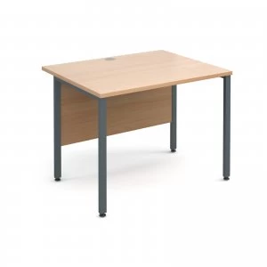 Image of Maestro 25 GL Straight Desk 1000mm x 800mm - Graphite H Frame Beech t