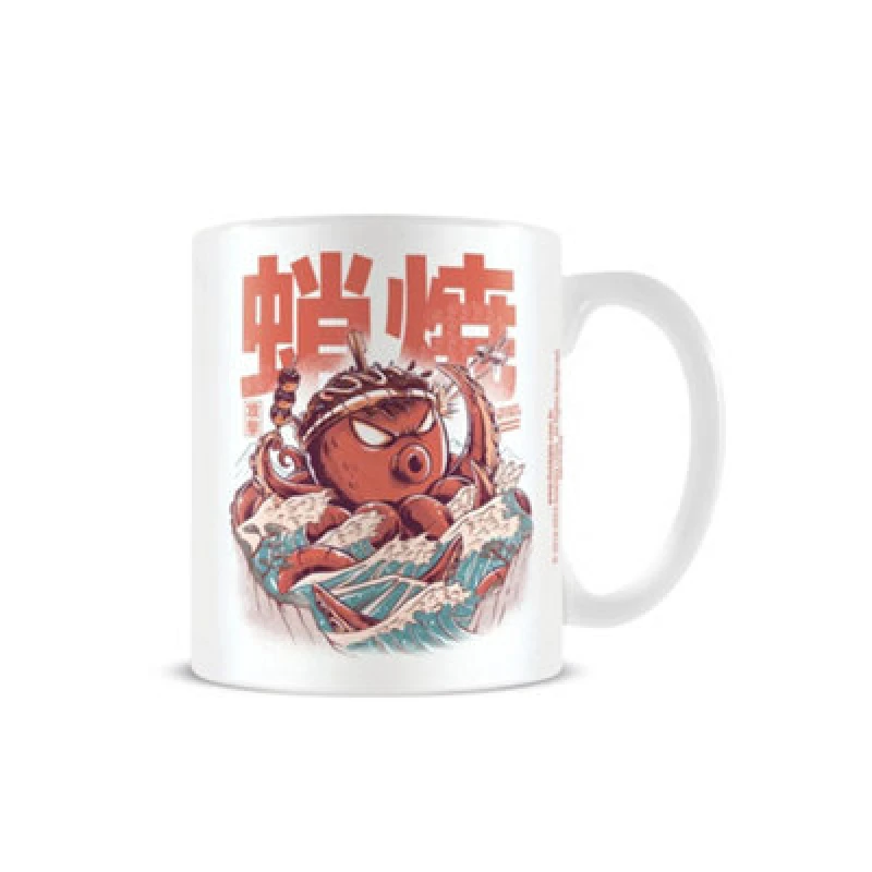 Image of Ilustrata Ilustrata Takyaky Attack Mug in Off White Off White One Size Unisex 5063377430738