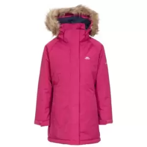 Image of Trespass Childrens Girls Fame Waterproof Parka Jacket (2-3 Years) (Cranberry)