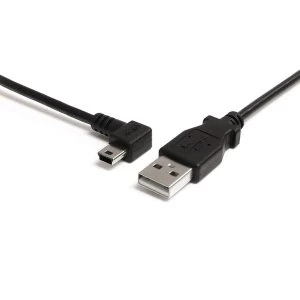 Image of StarTech 3ft Mini USB Cable A to Left Angle Mini B