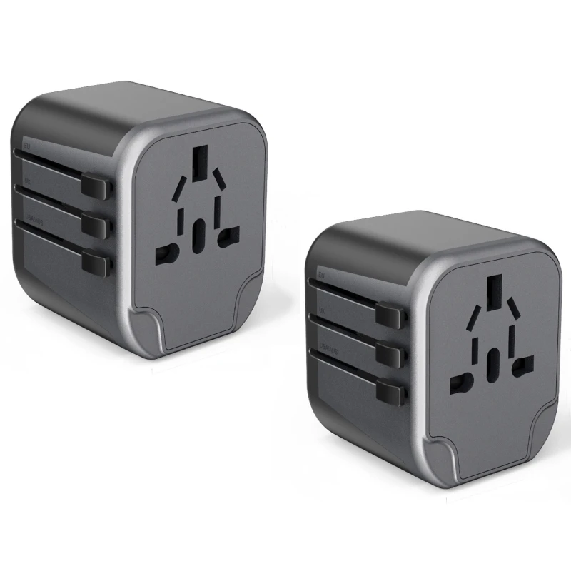 Image of Maplin Worldwide Travel Adapter Wall Charger with 2x USB-A Ports - Pac