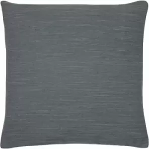 Image of Evans Lichfield Dalton Slub Textured Cushion Cover, Charcoal, 43 x 43 Cm