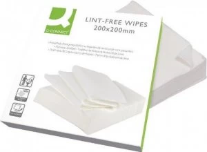 Image of Q-Connect Lint Free Wipes 200x200mm (Pack of 100) ALFW100QCA