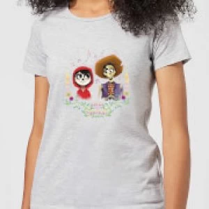 Image of Coco Miguel And Hector Womens T-Shirt - Grey - M