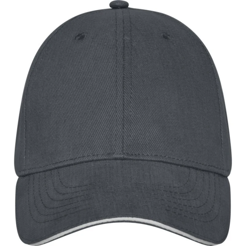 Image of Elevate Mens Darton Sandwich 6 Panel Cap in Grey Grey Male One Size