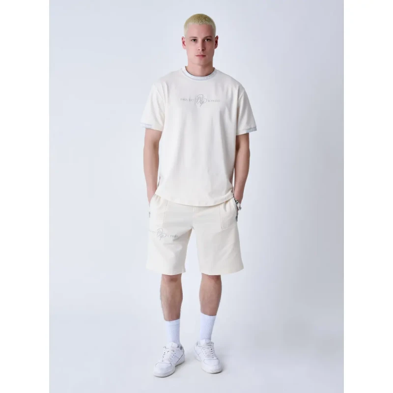 Image of Project X Paris T-Shirt with contrasting logo band Project X Paris Blanc Male XS 2210218_CCFB